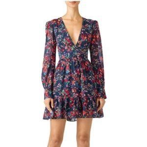 Saloni Pia Floral Ruffle Dress 12